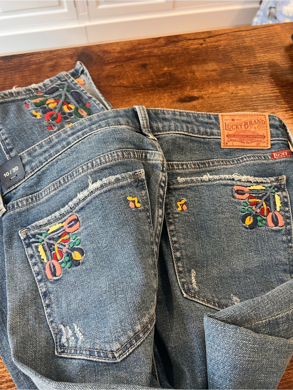 Lucky Brand Embroidered Crop Length Jeans - Picture 2 of 12